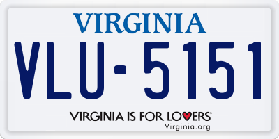 VA license plate VLU5151