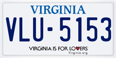VA license plate VLU5153
