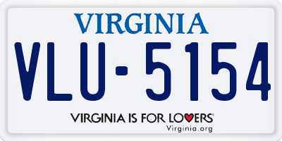VA license plate VLU5154