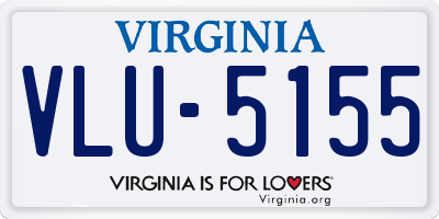 VA license plate VLU5155