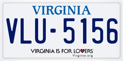VA license plate VLU5156