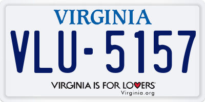 VA license plate VLU5157