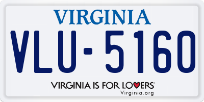 VA license plate VLU5160