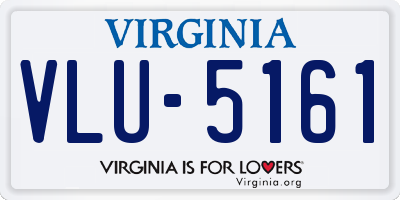 VA license plate VLU5161