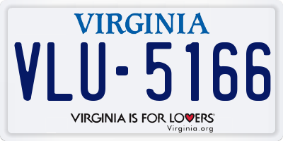 VA license plate VLU5166