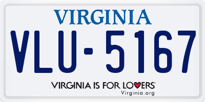 VA license plate VLU5167