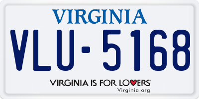 VA license plate VLU5168
