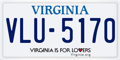 VA license plate VLU5170
