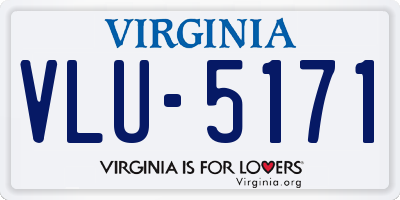 VA license plate VLU5171