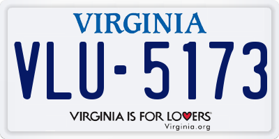 VA license plate VLU5173