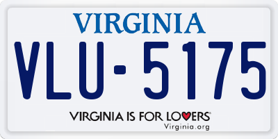 VA license plate VLU5175