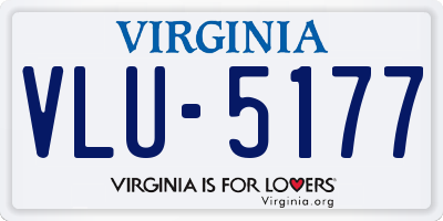 VA license plate VLU5177
