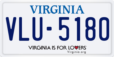 VA license plate VLU5180