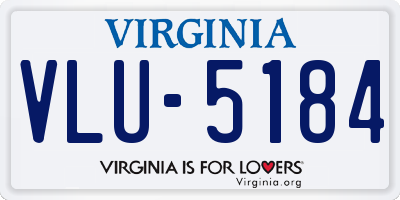 VA license plate VLU5184