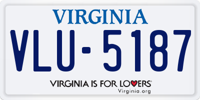 VA license plate VLU5187