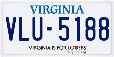 VA license plate VLU5188