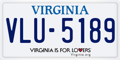 VA license plate VLU5189
