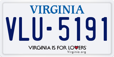 VA license plate VLU5191