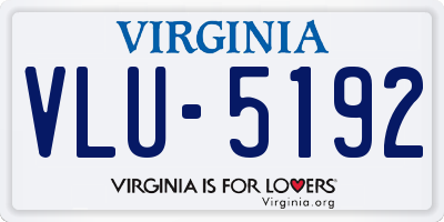 VA license plate VLU5192
