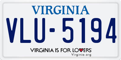 VA license plate VLU5194