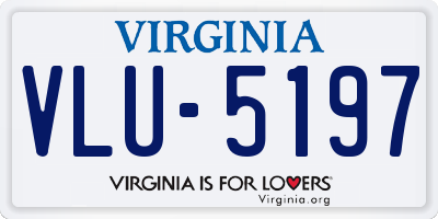 VA license plate VLU5197