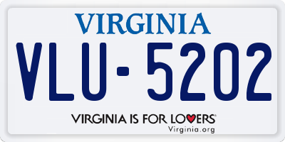 VA license plate VLU5202