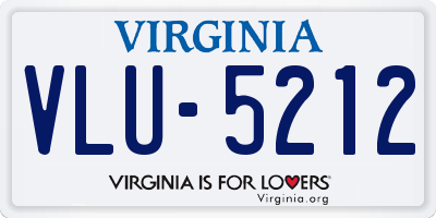 VA license plate VLU5212