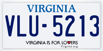 VA license plate VLU5213