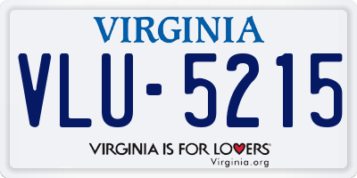 VA license plate VLU5215