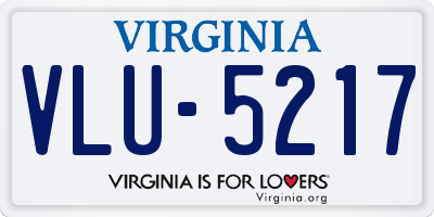 VA license plate VLU5217