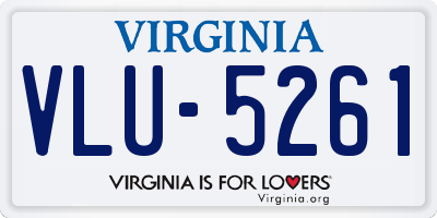 VA license plate VLU5261