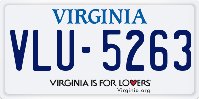 VA license plate VLU5263