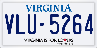 VA license plate VLU5264