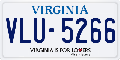VA license plate VLU5266