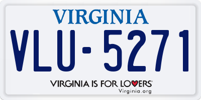 VA license plate VLU5271