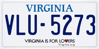 VA license plate VLU5273