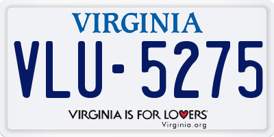VA license plate VLU5275