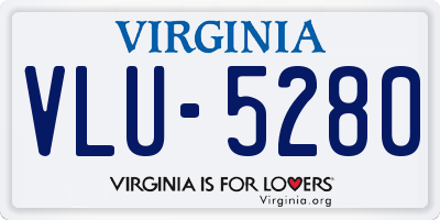 VA license plate VLU5280