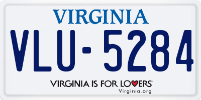 VA license plate VLU5284