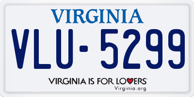 VA license plate VLU5299