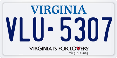 VA license plate VLU5307