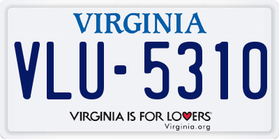 VA license plate VLU5310