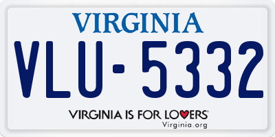 VA license plate VLU5332