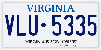 VA license plate VLU5335