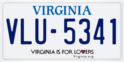 VA license plate VLU5341