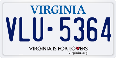 VA license plate VLU5364