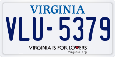 VA license plate VLU5379