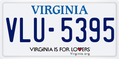 VA license plate VLU5395