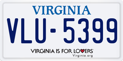 VA license plate VLU5399