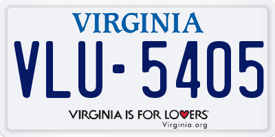 VA license plate VLU5405